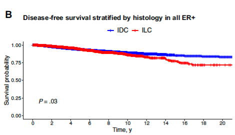 Multi-institutional study of #lobular cancer led by my long-term collaborator @oesterreichs.  ILC has worse long-term outcomes than IDC - lots more research to be done. @LobularIreland @LobularBCUK @LobularBCA @LobularResearch @BCRFcure @SusanGKomen #bcsm