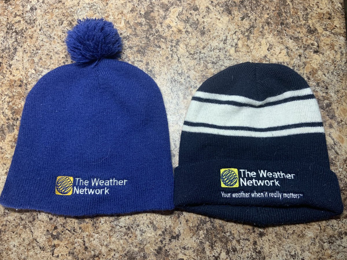 HowesNathan's tweet photo. I have my @weathernetwork toques ready to go. Just have to pick which one to wear or I can rotate them through this impending cold. #ONwx #ONcold #ONsnow ❄️ https://t.co/4ArLRDSG3N