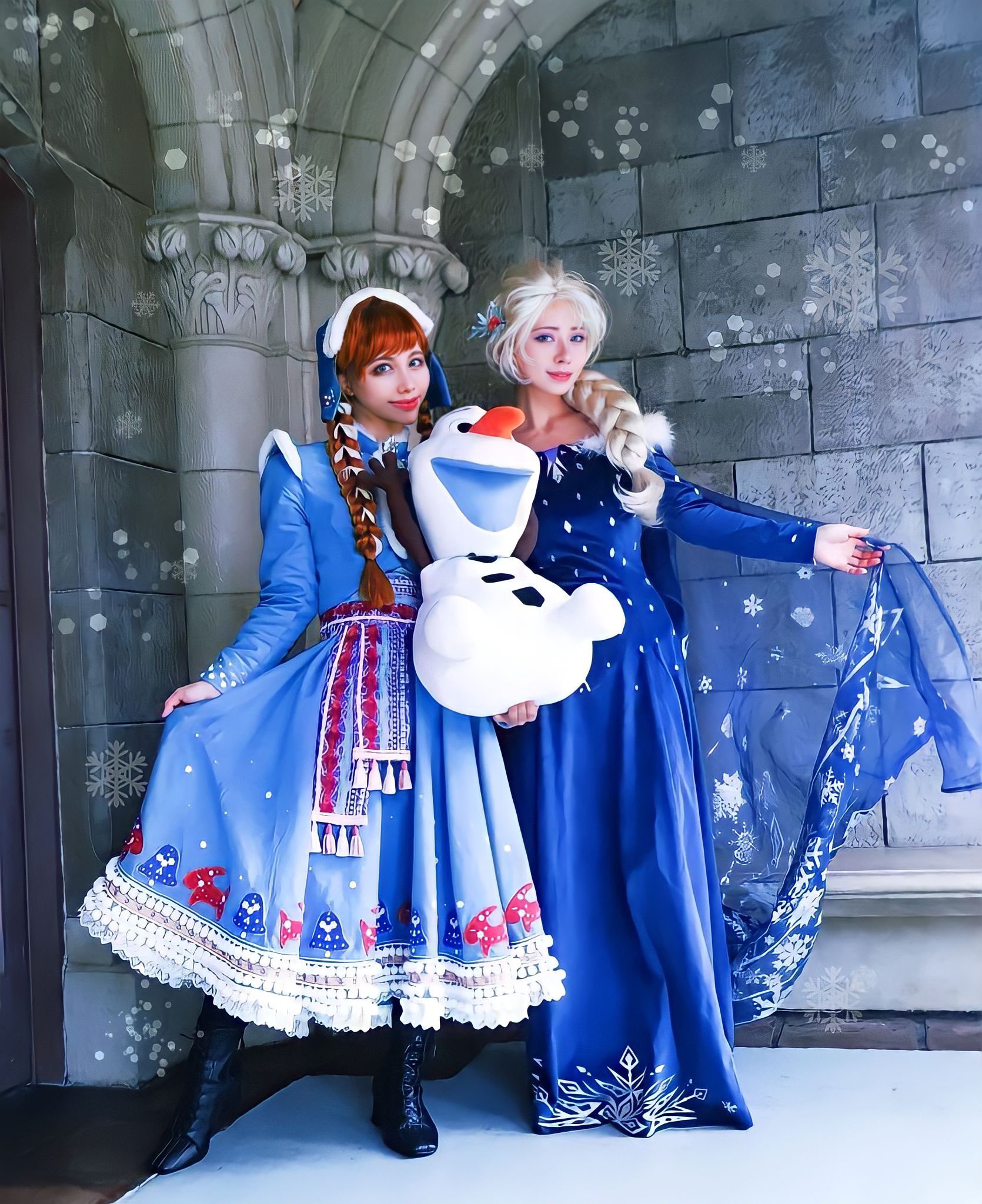 アナと雪の女王 アナ dハロ 仮装 雪山 セット-