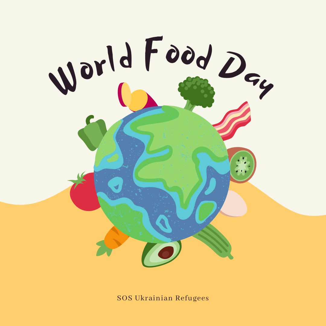 RefugeesSOS's tweet photo. It’s #WorldFoodDay 🤩! 

Let’s commemorate this day by being #thankful of what we have and remembering not everyone has that luck🥺

#refugees #food #Ukraine #Ukrainians https://t.co/y3wEblSwMl