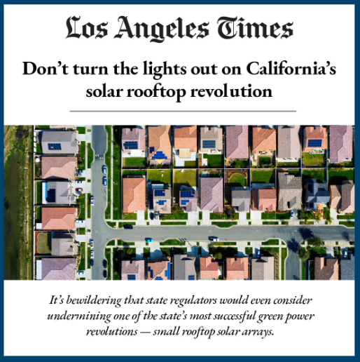 The <a href="/latimes/">Los Angeles Times</a> agrees, we must #SaveSolar. <a href="/GavinNewsom/">Gavin Newsom</a> you can do it! #NoSolarTax