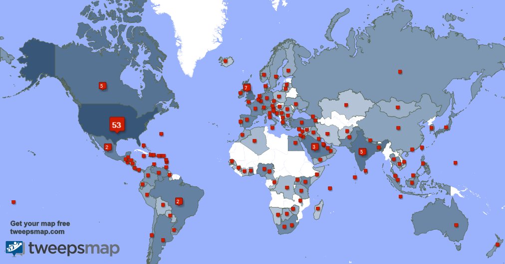 Special thank you to my 5 new followers from Venezuela, and more last week. tweepsmap.com/!SupportTravis