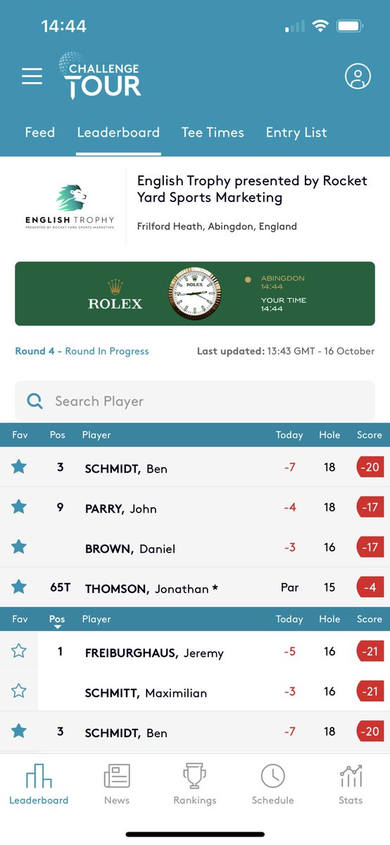 Well played today ⁦@BMSchmidt02⁩ leading the way for Team Yorkshire this week 👏👏👏