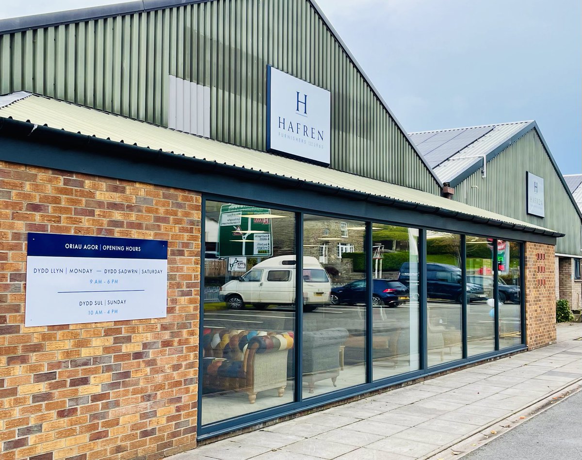 Russellhp's tweet photo. Great to see ⁦@HafrenFurnish⁩ at the stage where they are opening their doors. Great asset for the town and area. https://t.co/qEyslR0D5v