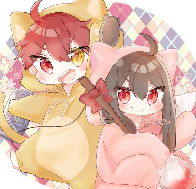 あっといち用でイラスト描かせて貰ってました〜!おめめキラキラ 