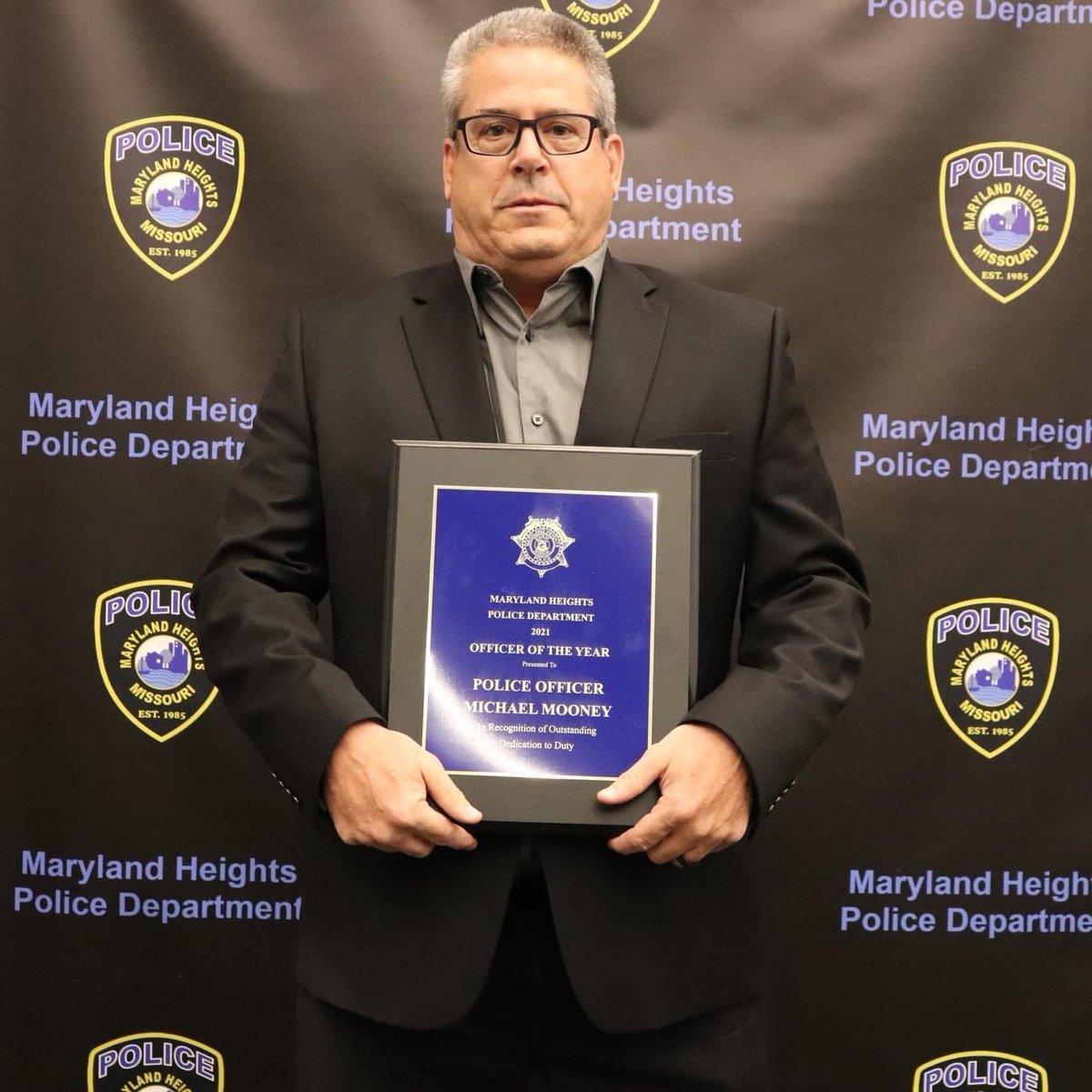 PattonvilleFACS's tweet photo. On October 12, 2022, the Maryland Heights Police Department held an awards ceremony for the first time in almost three years. Our very own Mike Mooney was awarded, Officer of the Year for 2021.
Congratulations to all the officers that received awards for the last three years. https://t.co/qcSGf9OPM5