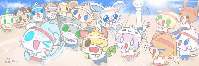 こんばんは!ヘッダー変更しました!本当は9月投稿予定で進めてたのですが遅くなりすぎて少し季節外れの運動会です#イラスト #お絵描き #絵描きさんと繫がりたい 
