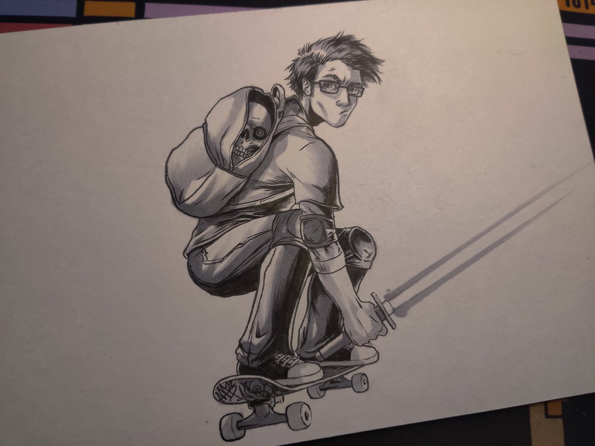 swarddraws's tweet image. MAGINK 2022 - Day 15: Waldo Butters. Ink and copics on a comic backing board.