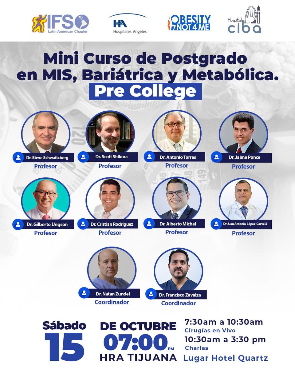 JaimePonceMD's tweet photo. Great course for #IFSOLAC #BariatricSurgery Fellows in Tijuana Mexico 🇲🇽 @IfsoSecretariat @IFSO_NAC https://t.co/81mR3qyB3x