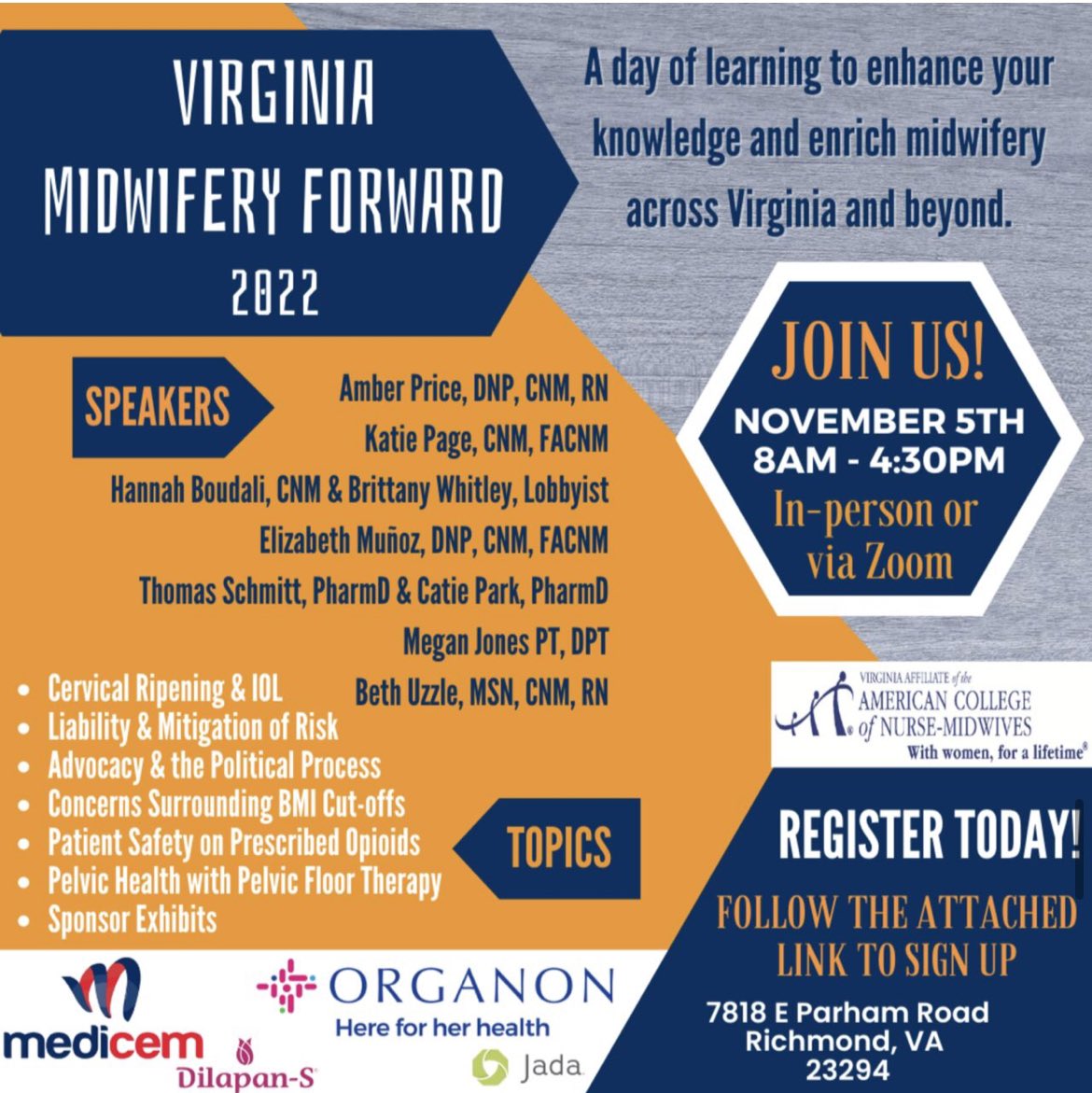 The State of Midwifery, RVU, Business terminology, Transfer Issues, Autonomy, Sustainable Midwifery Models, System Perception of Midwifery, and Barriers to Integration are the topics I’ll be discussing at the upcoming 'Midwifery Forward 2022' Conference.
