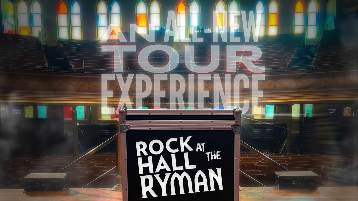 theryman's tweet photo. 🚨 GIVEAWAY! 

Be the first to experience @rockhall at the Ryman.

To enter to win two tickets to tour the Ryman opening day on November 2: 

1️⃣ follow @theryman
2️⃣ like this post
3️⃣ tag a friend who loves to rock! 

Retweet for a bonus entry. 

#Ryman130 #RockHallAtTheRyman https://t.co/X5VKcbFg9l