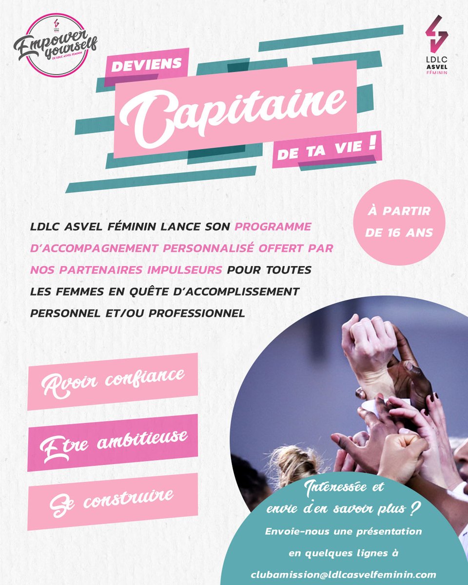 ✨ EMPOWER YOURSELF ✨

🚀 Venez découvrir le programme d’accompagnement de LDLC ASVEL Féminin pour toutes les femmes en quête d’accomplissement personnel et/ou professionnel !

Plus d’infos sur notre site ➡️ ldlcasvelfeminin.com 

#ASVElles