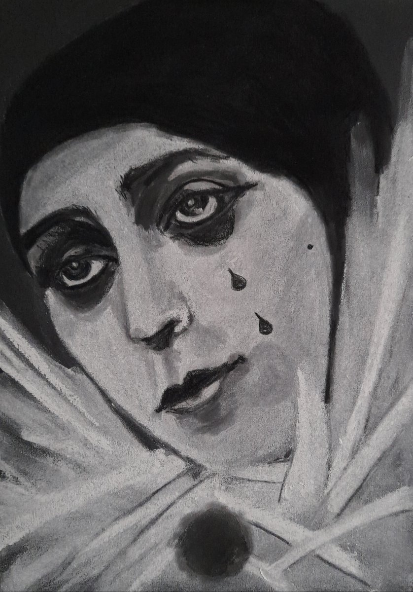 D75132283's tweet photo. I can't stop drawing these things. Another Pierrot. Have a great Sunday. #draw #sketch #sundayvibes #charcoal #clowns #pierott #freehanddrawing #drawingart #artwork #artist #BeKindAlways https://t.co/snTEuB1rXh
