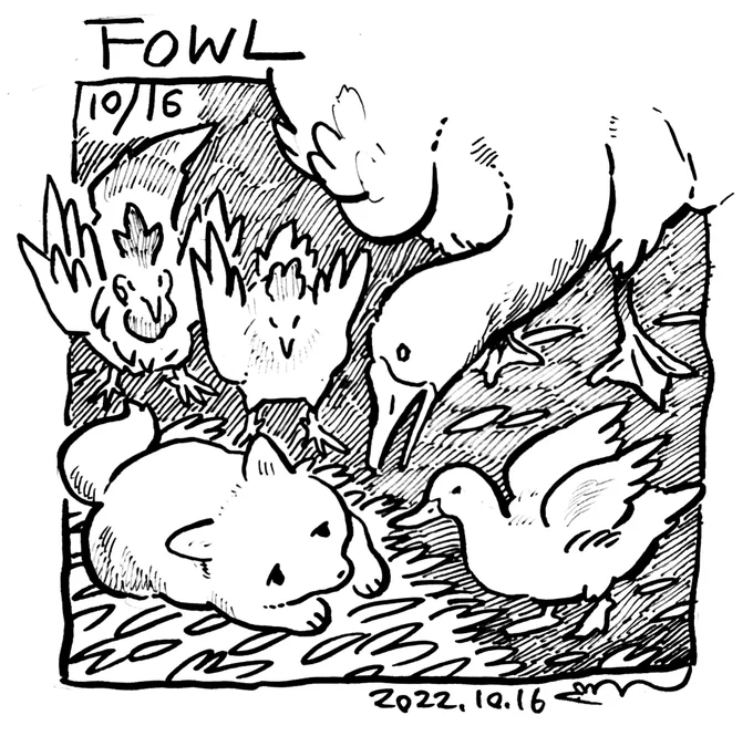 16日目 FOWL#Inktober2022 