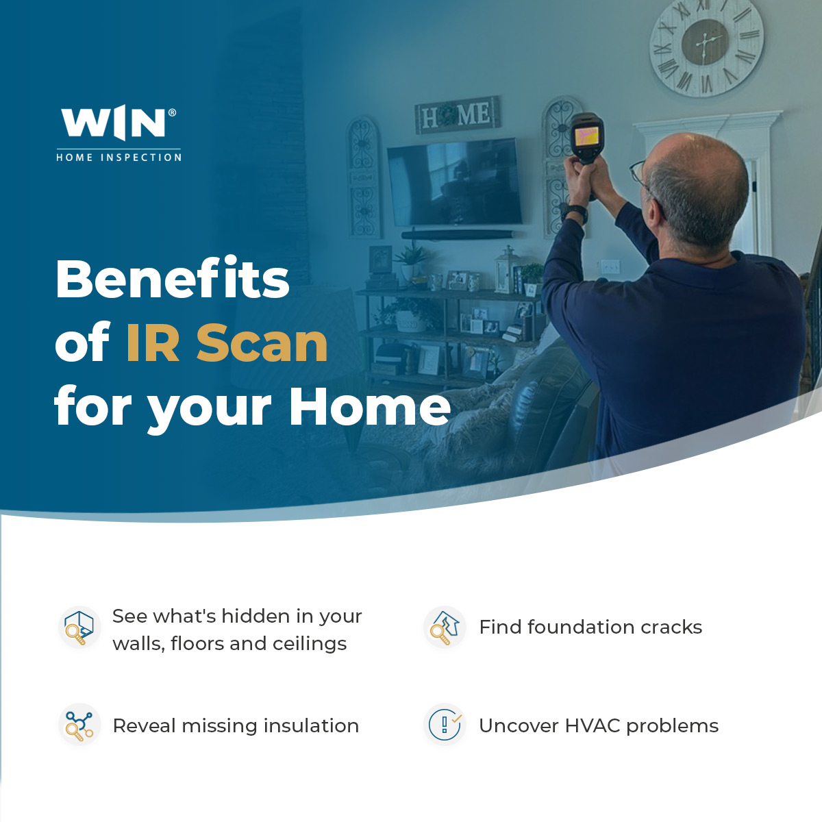 WINHomeInspect's tweet photo. Infrared Thermography, also known as IR Scan, is a powerful inspection tool for homeowners๐ ๐
Know what's hidden in your walls, floors and ceilings, or detect issues with insulation or HVAC with an IR Scan from WIN Home Inspection.๐
#winhomeinspection #IR #HomeScan #home https://t.co/4ZyEe1uQzO
