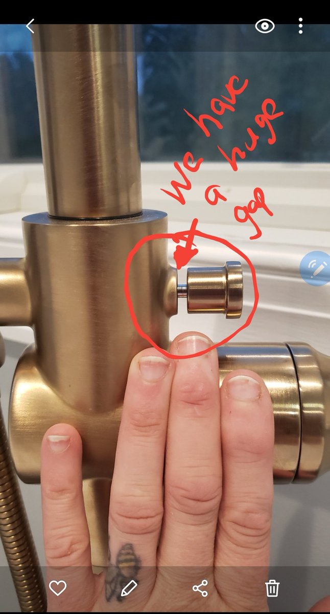 JLHEVP's tweet photo. @deltafaucet why would you have such a sloppy finish on a beautiful fixture? https://t.co/aKW0uyg5nl