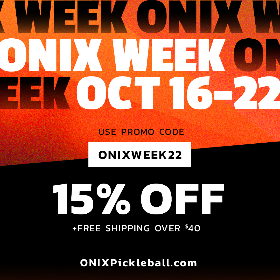 OnixPickleball's tweet photo. It's finally here! We're kicking off ONIX Week with 15% off sitewide all week long, but the deals don't stop there! Enjoy FREE shipping when you spend $40 or more! 

Head to https://t.co/Mwjnqiu8xP to start saving now!

#ONIXPickleball #Pickleball #TeamONIX #ONIXWeek #Dink https://t.co/I1e2GbsAO0