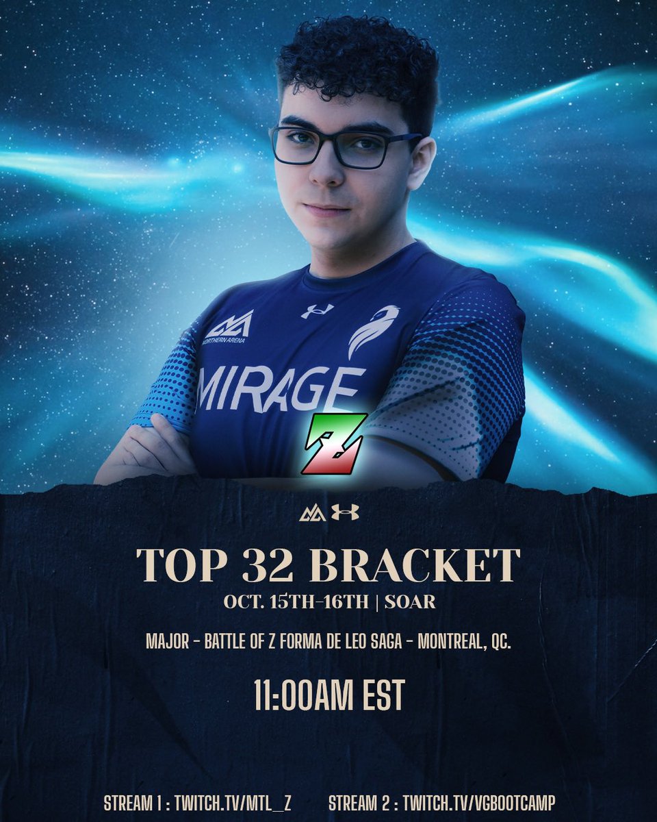 MirageSportE's tweet photo. Welcome to the final day of #BATTLEOFZ major in Montreal, QC.
@SoarJM competes in the final Top 32 bracket. Send us your wings and lets fly! 🕊️
⏰ 11:00am
📺 https://t.co/4uyPTh0GK4
📈 https://t.co/0QbU5g5nbZ
Good luck Soar!
#NotAnIllusion 🦉 https://t.co/WQUfrfVq3x
