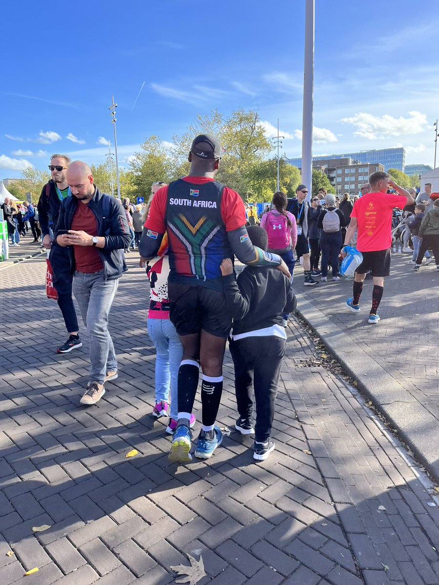 LovenessKhunou's tweet photo. 135 Countries represented today at #TCSAM22 Amazed by the #turnup and good vibes all around! Proud of my brother for finishing #42km in under 5hrs! #TCSAmsterdamMarathon #TCSAM22 #Ilovetorun #masterpiece #running #runnersforlife #HealthyLiving #supportersclub https://t.co/b61wOoatOG
