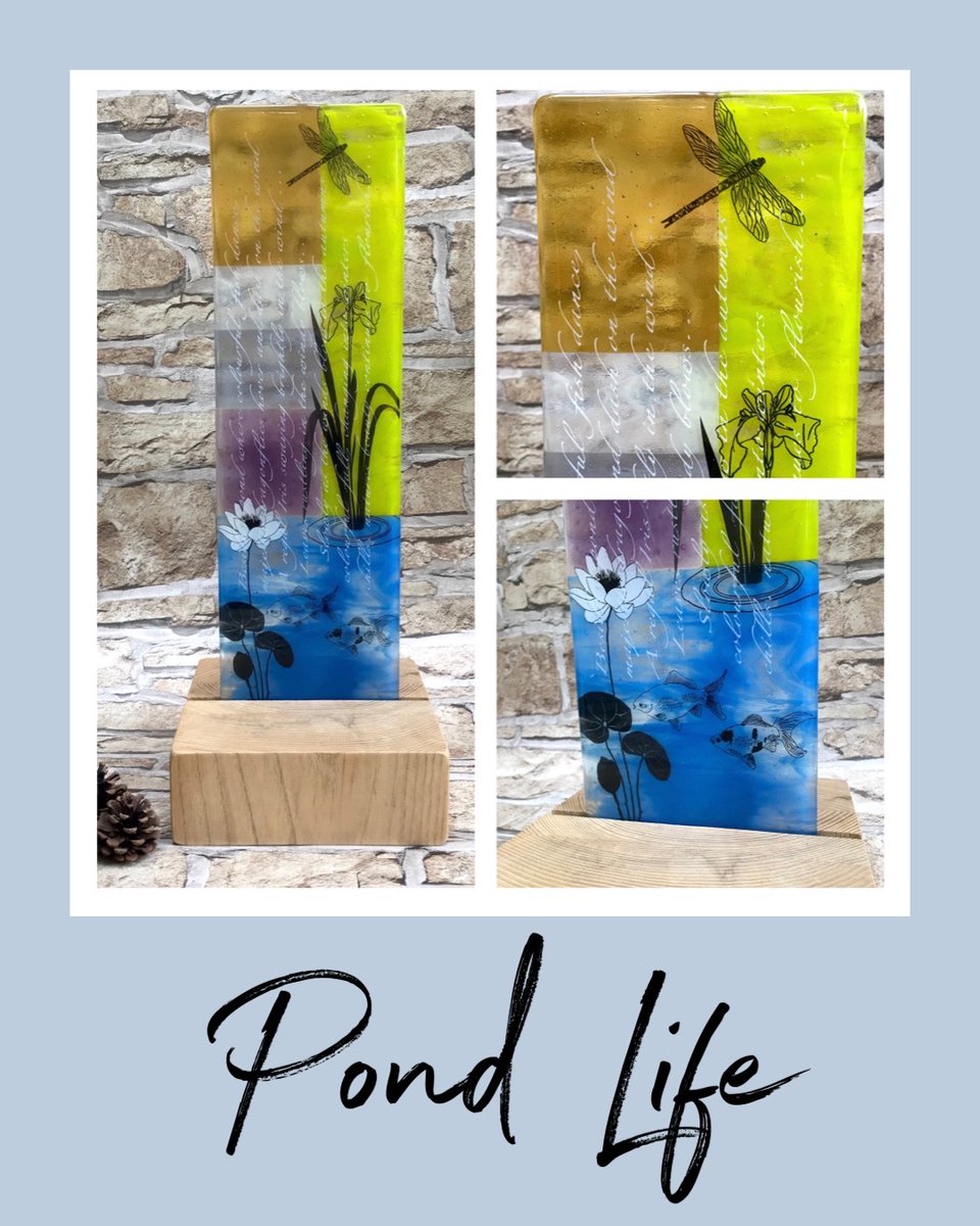 MeetsJulie's tweet photo. Introducing “Pond Life” by Terry meets Julie .
A multi layered screen printed panel of glass. #glass #shoplocal #ccdirectory #glassart #artisan #handmadeuk #madeindevon #exeter visit our website https://t.co/GPheRtOJFu https://t.co/gytS9tphPG