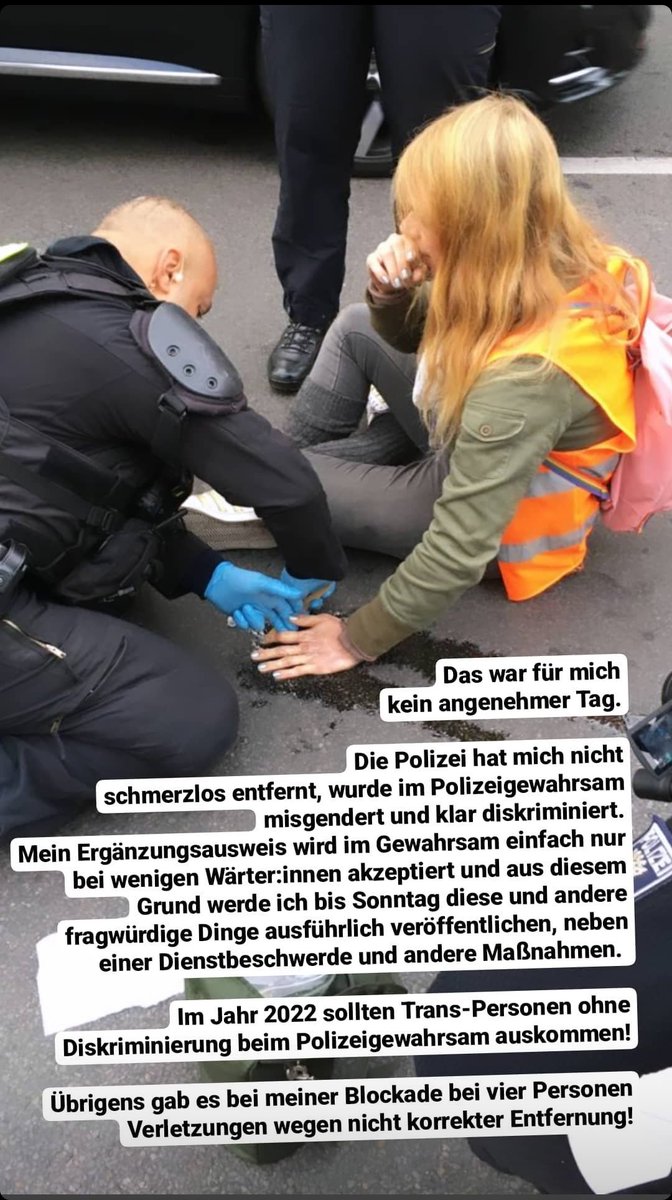 "Wurde in Polizeigewahrsam misgendert" 😭😭