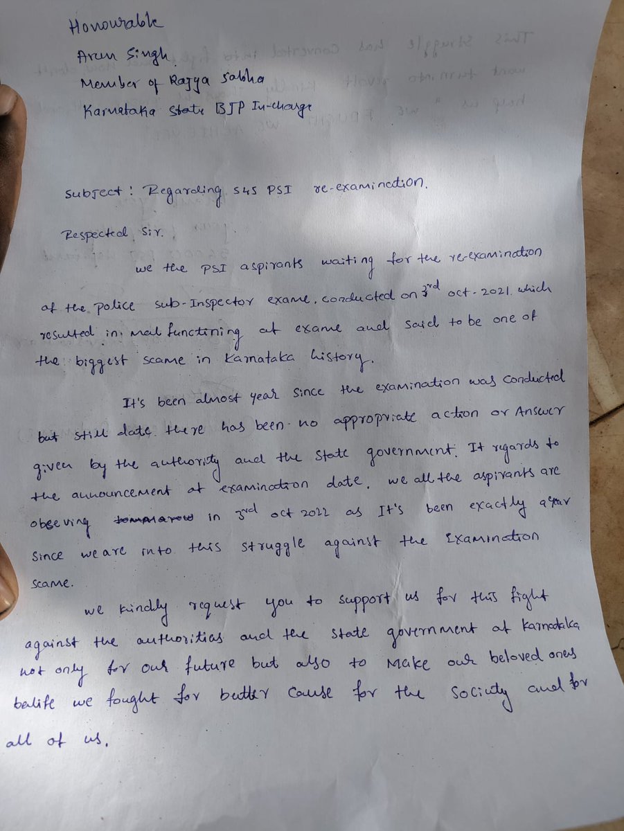 Ravisha91243836's tweet photo. #KrNatakaPsiReExam545
#psi545REexamdateANNOUNCE
#NmmaBhaskarSirNammaHemme
@BSBommai @CMofKarnataka @JnanendraAraga @PMOIndia @prajavani  @siddaramaiah ಸರಕಾರ ನ್ಯಾಯವನ್ನು ಸರಿಪಡಿಸಲು ತಡಮಾಡುತ್ತಿದೆ. @narendramodi ಯವರೇ ನೀವು
ಹೇಳಿದಹಾಗೆ #KarNatakadalli ನಿಮ್ಮ ಸರ್ಕಾರ ನಡಿಯುತ್ತಿಲ್ಲ. ಸರಿಪಡಿಸಿ. https://t.co/F6pCj0WYUw