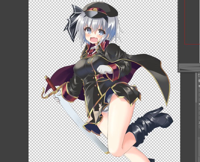 全然終わる感じのしない表紙wip。だから当初の予定通りスク水にしておけと… 