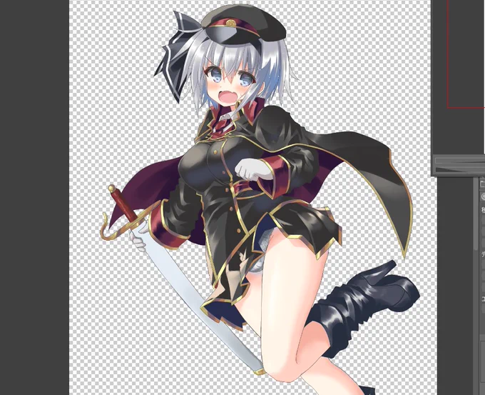 全然終わる感じのしない表紙wip。だから当初の予定通りスク水にしておけと… 