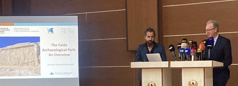 ItalyinKRI's tweet photo. Amb #Greganti a Duhok, con Min. #momt_krg #KRG #Awmi Governatore #Tatar Rettore #UniUd #Pinton Prof #Morandi Direttore #AICS #Cabasino Direttore #Unesco-Iraq #Fontani per inaugurazione Parco Archeologico di Faida. #ItalyinIraq https://t.co/1dtBB9GAK1