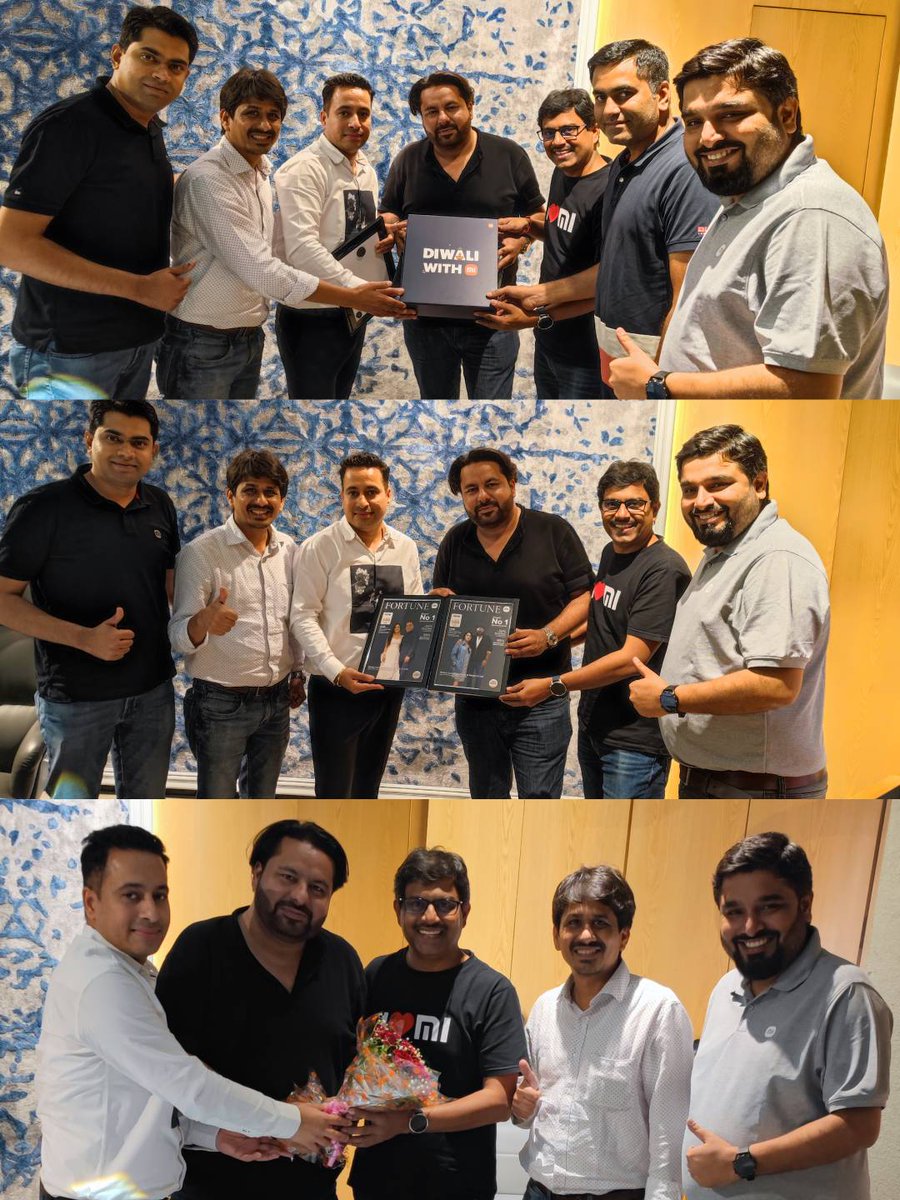 batchumalli's tweet photo. #Gajab #Gujarat #RetailChains🤩🎉
Happy to Meet&Felicitate #MiPartners of Gujarat for their Significant Contribution💐👏
Thx for the love&Support Mr.Manishji, Mr. Sanjeevji,Missed Catching up with Mr.Yogeshji,Mr.Kishoreji &Mr.Pintuji
#Xiaomi❤#NoMiWithoutYou #DiwaliWithMi https://t.co/ds6zQmFJFf