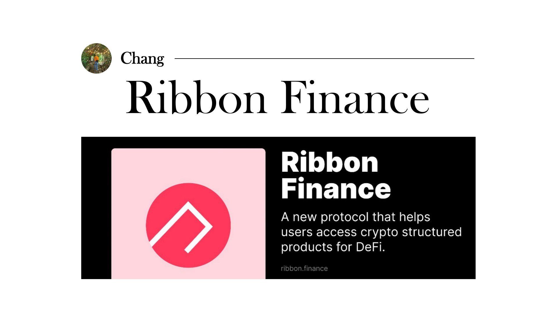 Ribbon Finance (ribbonfinance) / Twitter