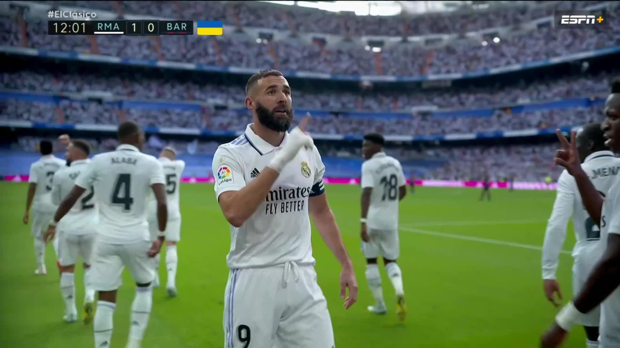 BENZEMA OPENS THE SCORING IN EL CLÁSICO 🔥”