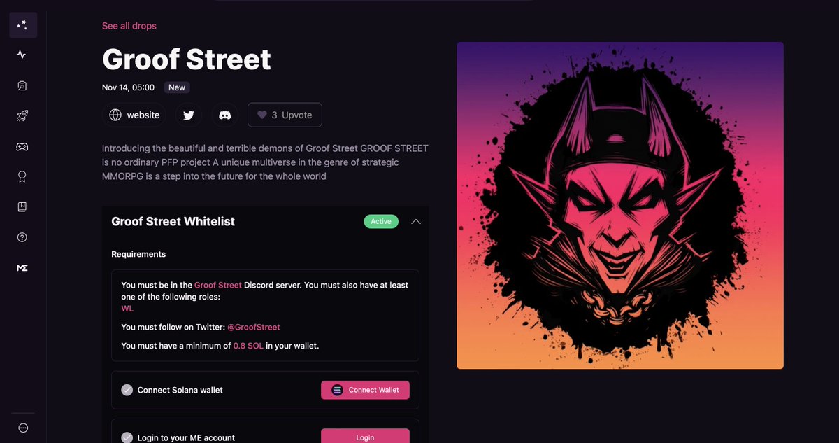 GroofStreet's tweet image. The demons are rushing forward, and nothing can stop them!😈

Our WhiteList appeared on @MagicEden 

This is great news for our fans and our team🚀
We really wanted it - the next Launchpad goal

@MagicEden  are you ready for this?🔥

#NFTSOLANA #GROOFSTREET #MagicEden #Whitelist