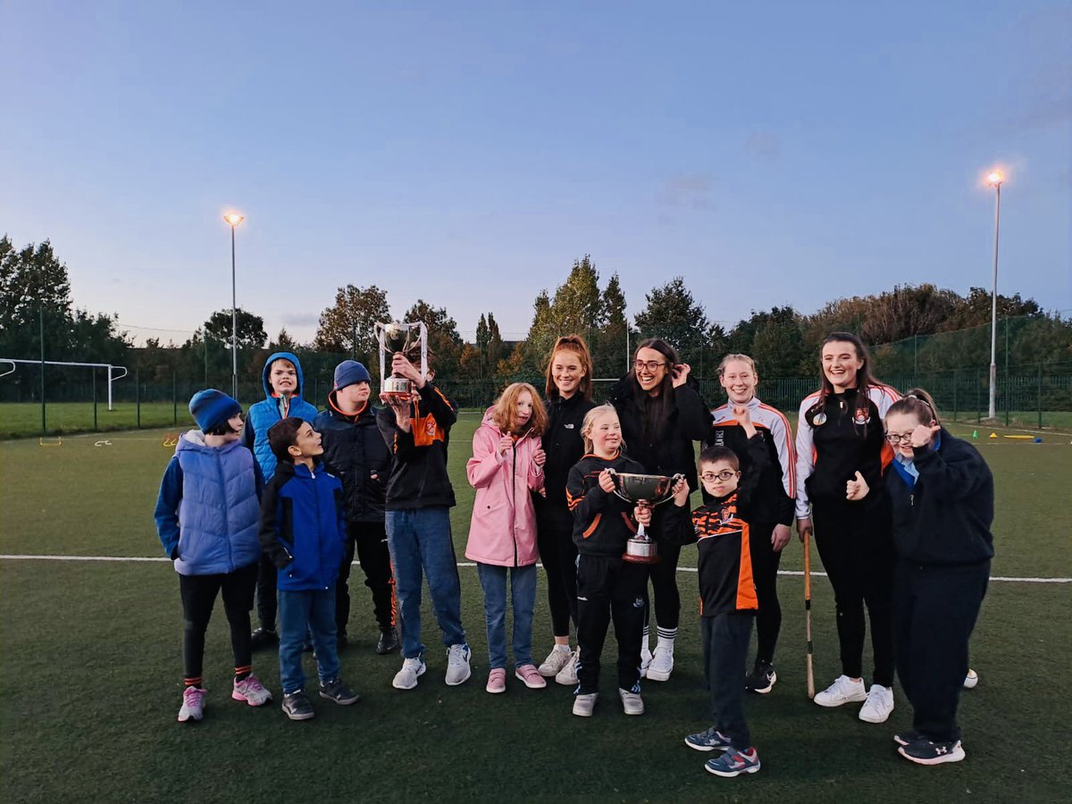 Great excitement at our All Stars training session on Friday when the Senior Camogie team came down to share their fantastic win with us! Congratulations to them and huge thanks for celebrating with us 🙏👏 <a href="/bsjgaa/">Ballinteer St Johns</a> <a href="/DubGAAOfficial/">Dublin GAA</a> #inclusion #downsyndrome