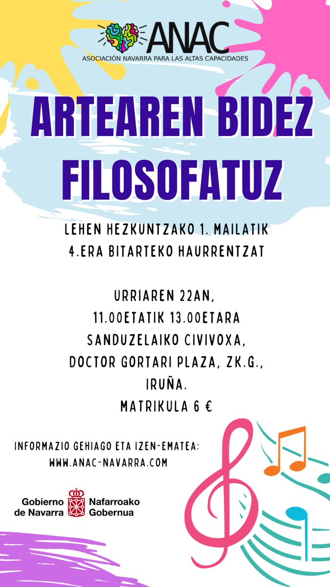 Pues no, se nos olvidaba otro recordatorio, coincidiendo con la charla en euskera de este 22 de octubre de Amaia Argiriano: "Emozioen eta kognizioen tandema" tres talleres para niños y niñas de primaria.
forms.gle/q1V8yaN6Hua7Fv…