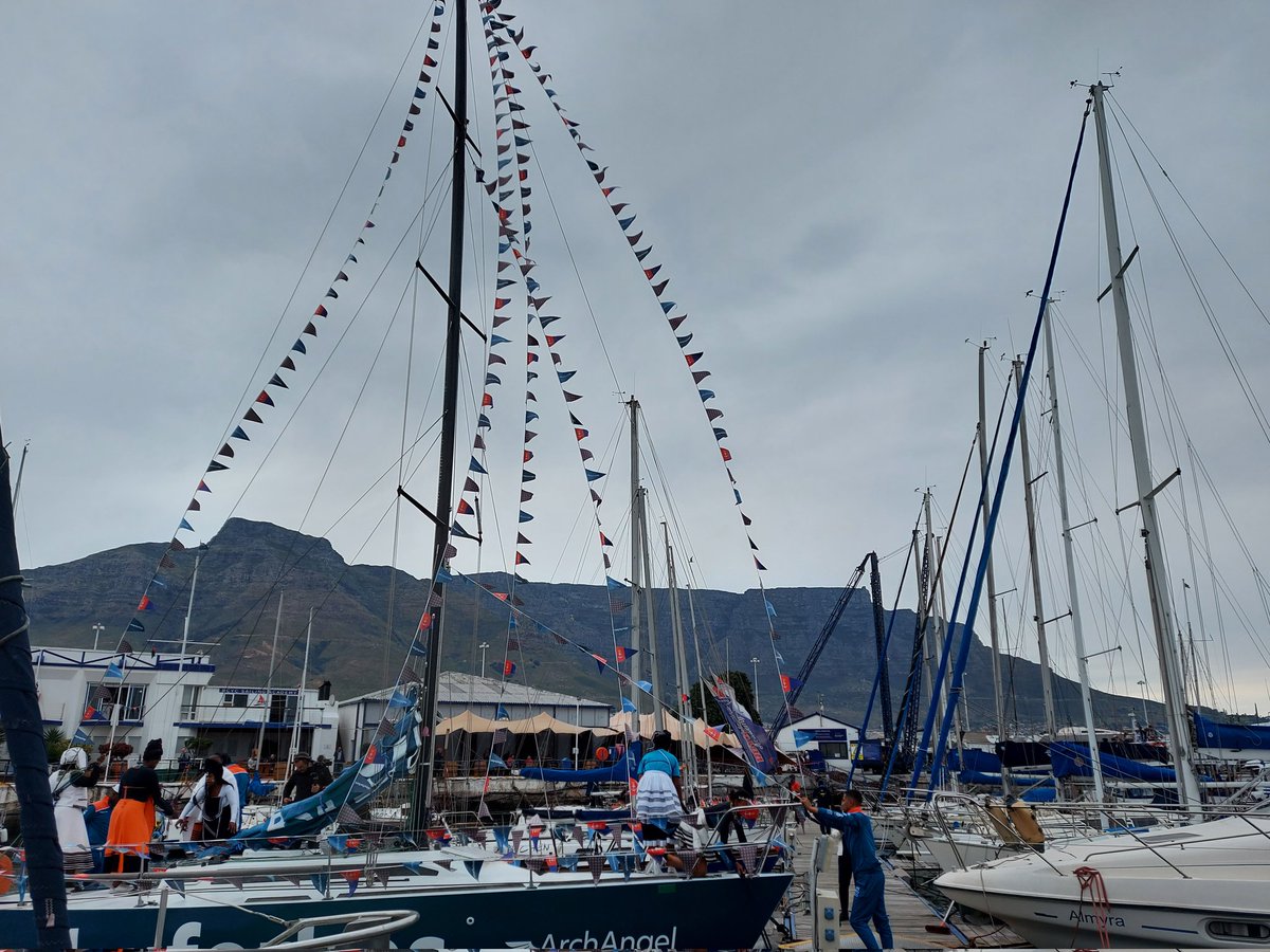GermanyCapetown's tweet photo. Yesterday at the opening of the @CityofCT's sailing season, we had the pleasure to meet the #RCYC's #SailingAcademy crew who will participate in the #Cape2Rio race in January. May they have fair winds and following seas! https://t.co/WOuw7R2O5X