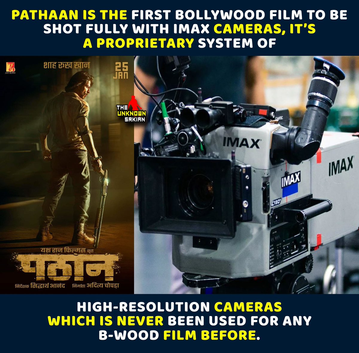 Begge Zoo om natten partikel SRKian Faizy ( FAN ) on Twitter: "Pathaan is the first Bollywood Film to be  fully Shot with IMAX Cameras PATHAAN STORM IN 100 DAYS  https://t.co/lumEFD6zZO" / Twitter