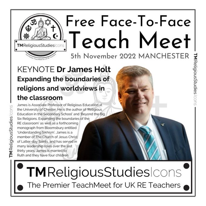 RogersHistory's tweet photo. If you teach RS, then this free teachmeet is for you - @TMRSicons! Featuring @PabloPedantic @jamesdholt @CNewmanTeach @MrSmithRE amongst many more, grab a ticket quick (includes the free bar!) https://t.co/Uzbem5w30c https://t.co/hlGb6aUqhf