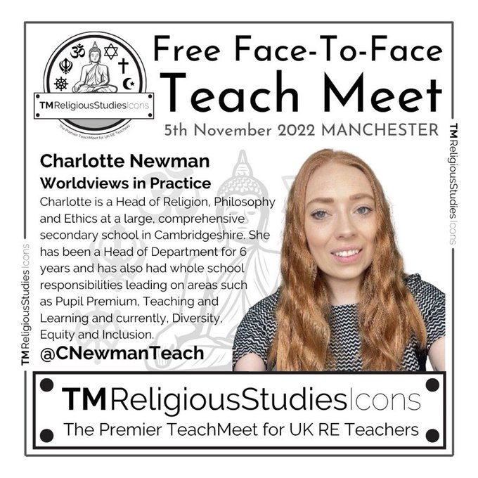 RogersHistory's tweet photo. If you teach RS, then this free teachmeet is for you - @TMRSicons! Featuring @PabloPedantic @jamesdholt @CNewmanTeach @MrSmithRE amongst many more, grab a ticket quick (includes the free bar!) https://t.co/Uzbem5w30c https://t.co/hlGb6aUqhf