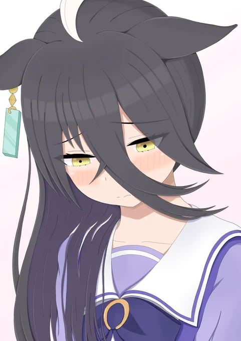 うなじを見せてほしいと言われて軽い気持ちで見せたら思ったより恥ずかしかったカフェ「そ、そんなにじ〜っと見ないでください……」#ウマ娘  #マンハッタンカフェ 