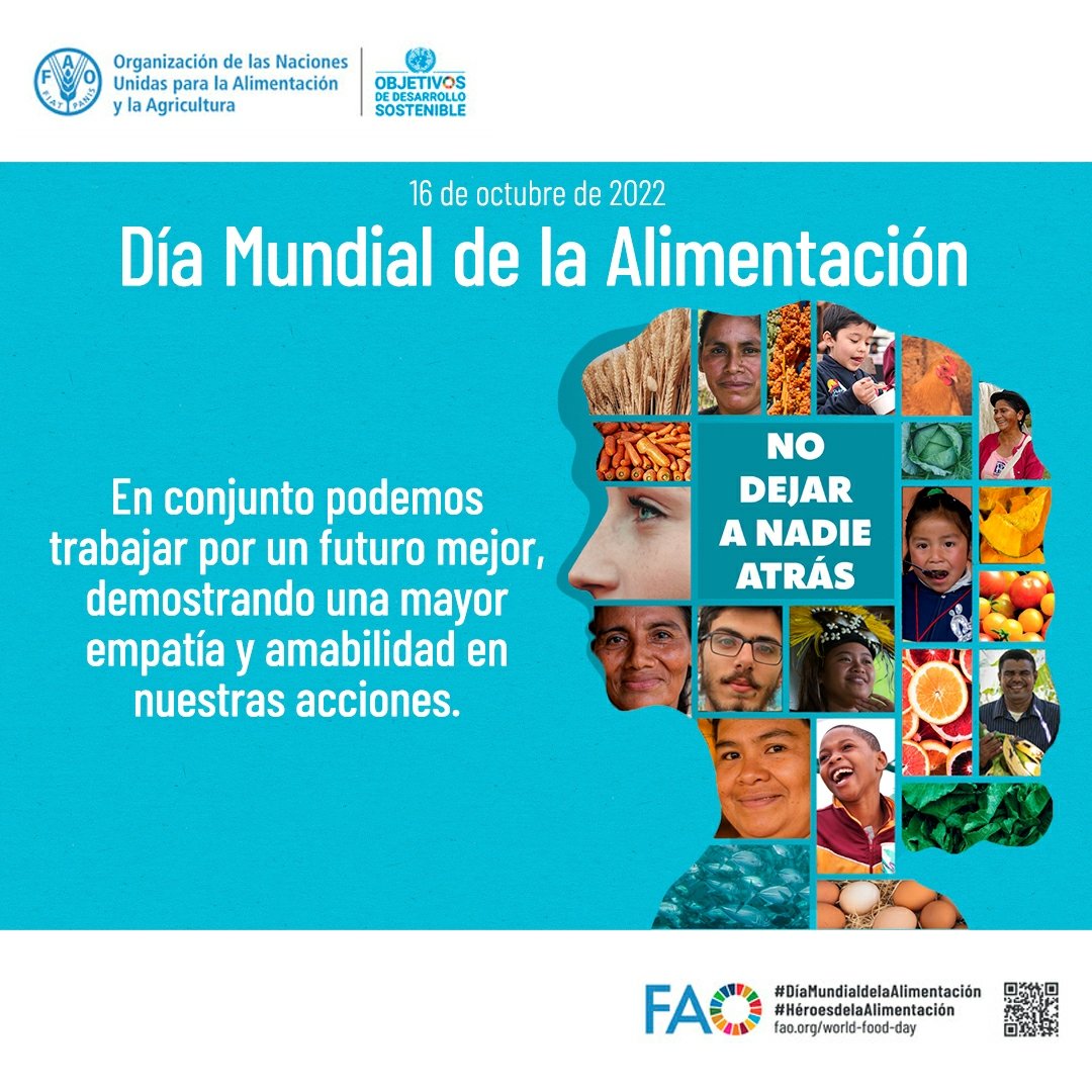 AlimentosMaryVe's tweet photo. Hoy en el #DíaMundialdeLaAlimentación apoyamos la campaña de @FAO_Venezuela. Sigamos trabajando unidos por un futuro mejor. https://t.co/GI5CcOvAtm