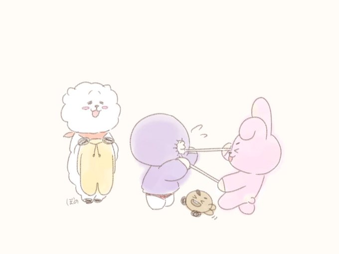 まいちゃんお待たせ!(頼まれてない)#btsfanart #bt21  