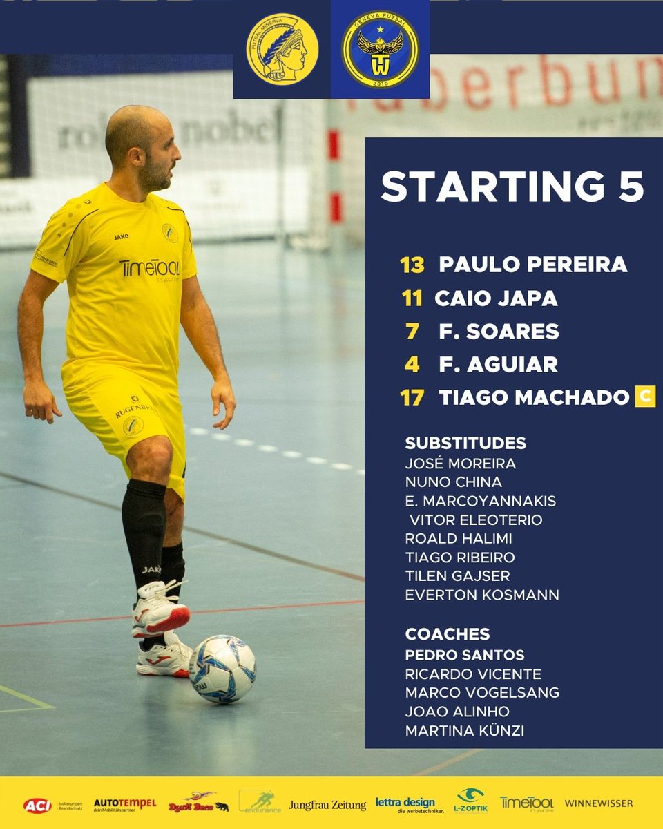 🔵🟡 UNSERE STARTING 5 😍

VAMOS MINERVA 💙💛

#futsal
#swissfutsal
#futsalminerva
#swissfutsalpremierleague
#MutStolzLeidenschaft