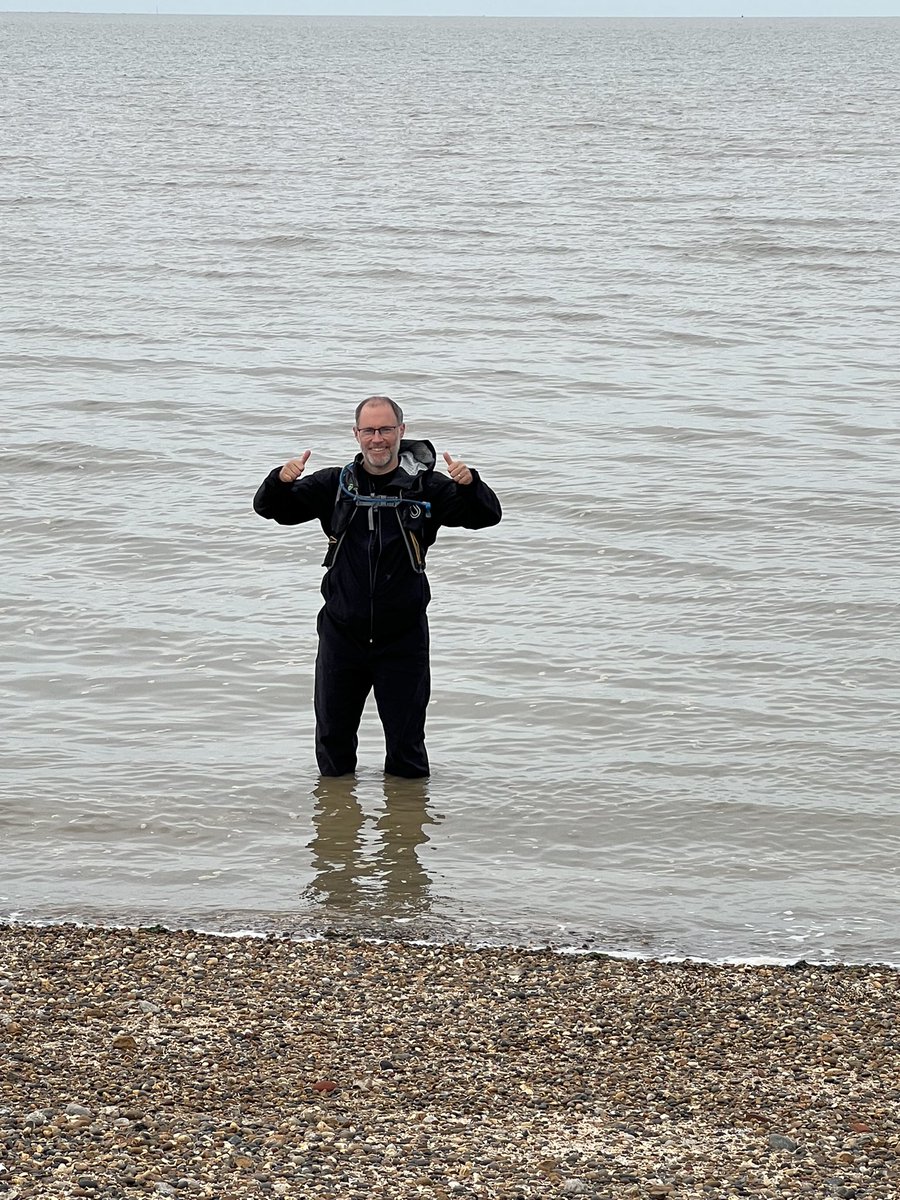 Andysin33's tweet photo. Day 9 of #ThamesPath #SourcetoSea. An amazing end to my adventure. I said when I set out last Saturday I would need good luck and resilience and I have needed both. I was blessed with amazing weather and had to keep pushing on despite an ankle flare up and blisters. So worth it! https://t.co/Qv1eTpa53B