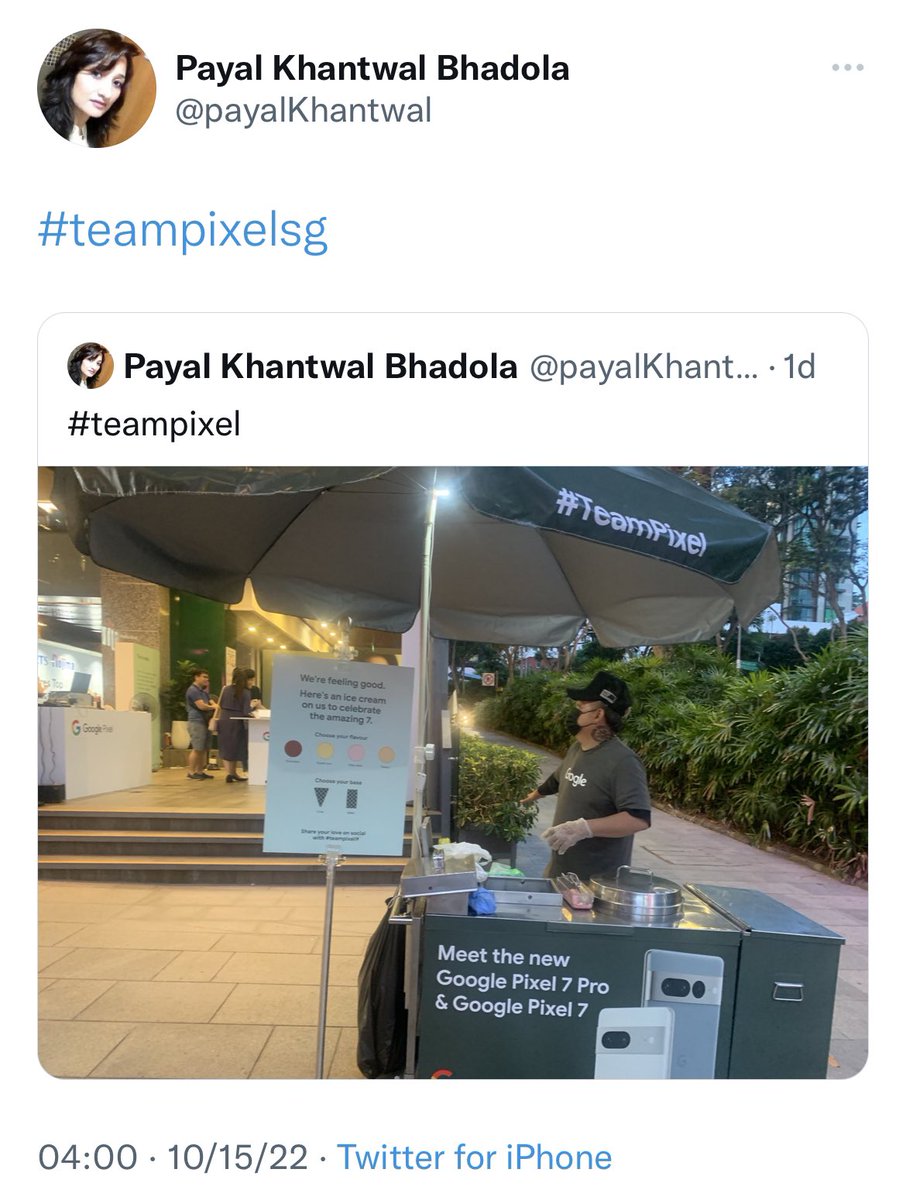 ottoolah's tweet photo. Singapore-ban egy Apple bolttól néhány lépésre ingyen jégkrémes Pixel 7 party történik épp #teampixelsg https://t.co/qwgkh1PY5l