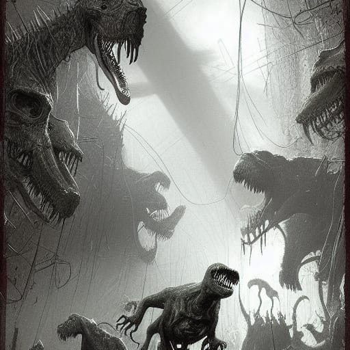"Zombie Jurassic Park" - made with <a href="/NightCafeStudio/">NightCafe Studio</a> 

creator.nightcafe.studio/creation/50zps…

#aiart #nightcafe #digitalart creator.nightcafe.studio/creation/50zps…