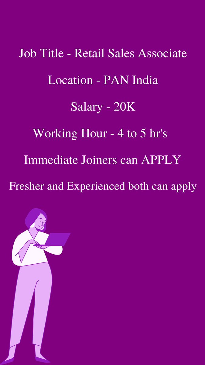 Hurry Up! Apply For Part Time Job.