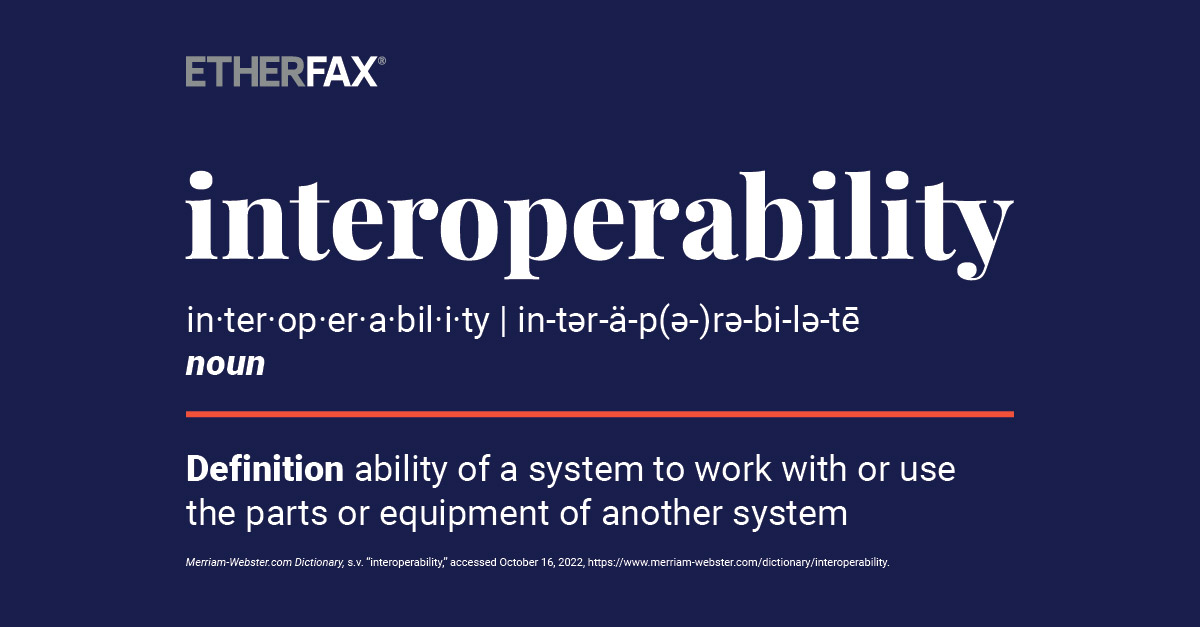 ETHERFAX's tweet photo. Happy #DictionaryDay! Learn how we create the off-ramp from #fax and the on-ramp to #interoperability, here: https://t.co/P7ufgSTY8n https://t.co/QbUbiGGZrb