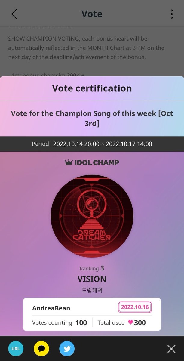 KMusic_Votes's tweet photo. Congratulations on reaching a goal 💗

300 chamsims/100 votes casted for Dreamcatcher

#ProofsDorothea https://t.co/gsXMGqlpO0