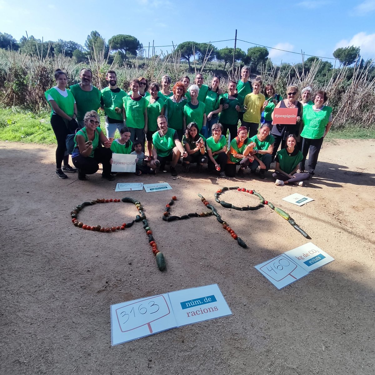espigoladors's tweet photo. 👩🏼‍🌾 Un centenar de voluntaris i voluntàries han participat avui, #diamundialdelalimentacio, en la 2a Marató #joespigolo per l'aprofitament alimentari, organitzada amb el suport d'@accioclimatica. 

En total hem espigolat prop de 6.000 kg d'aliments! 🍏💪

Us ho expliquem! 👇 https://t.co/UliSjMhQpM